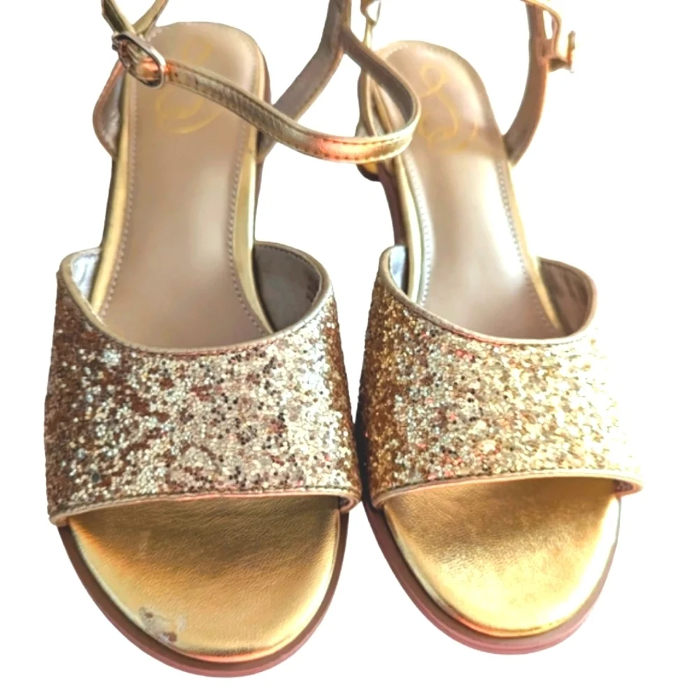 Sam Edelman Ivy Glitter Crystal Heel Big Kid...Size 4